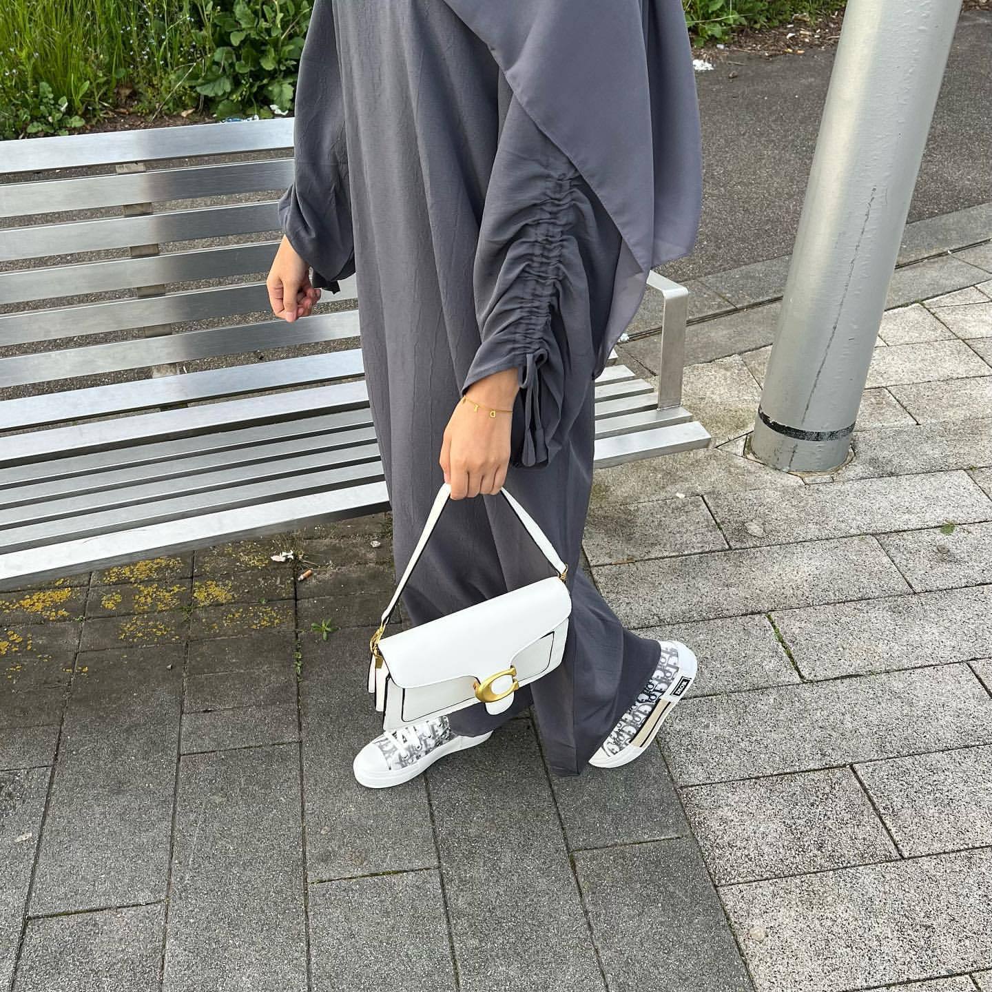 Robe hijab à manchettes à lacets - Oyso - ma