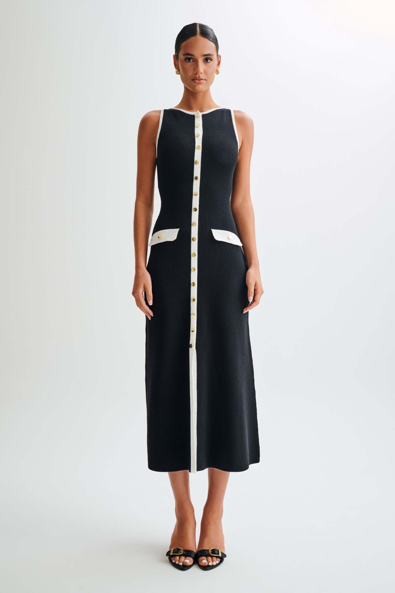 Robe longue élégante sans manches en tricot - Oyso - ma