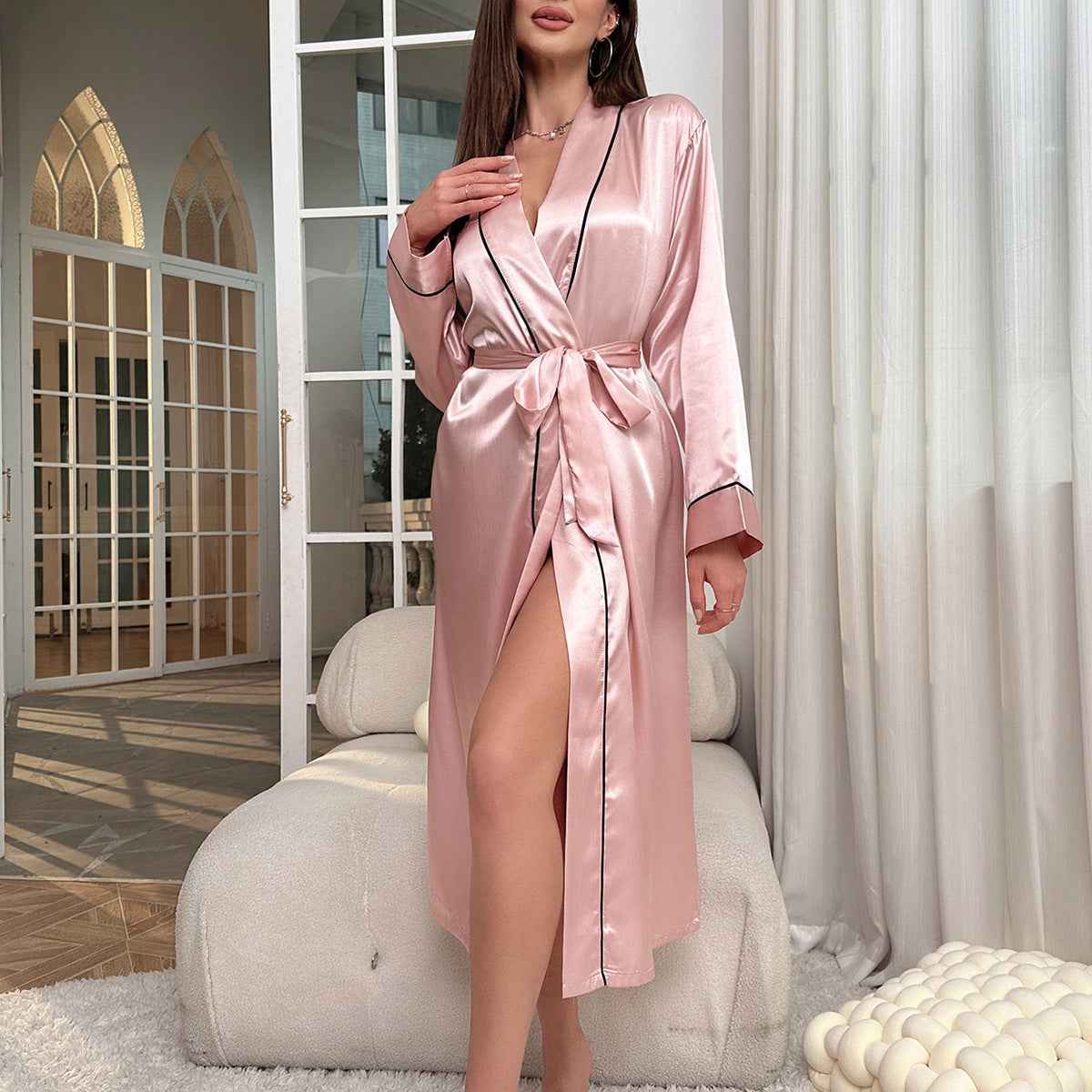 Robe Longue Satinée Femme – Élégante & Fluide - Oyso - ma