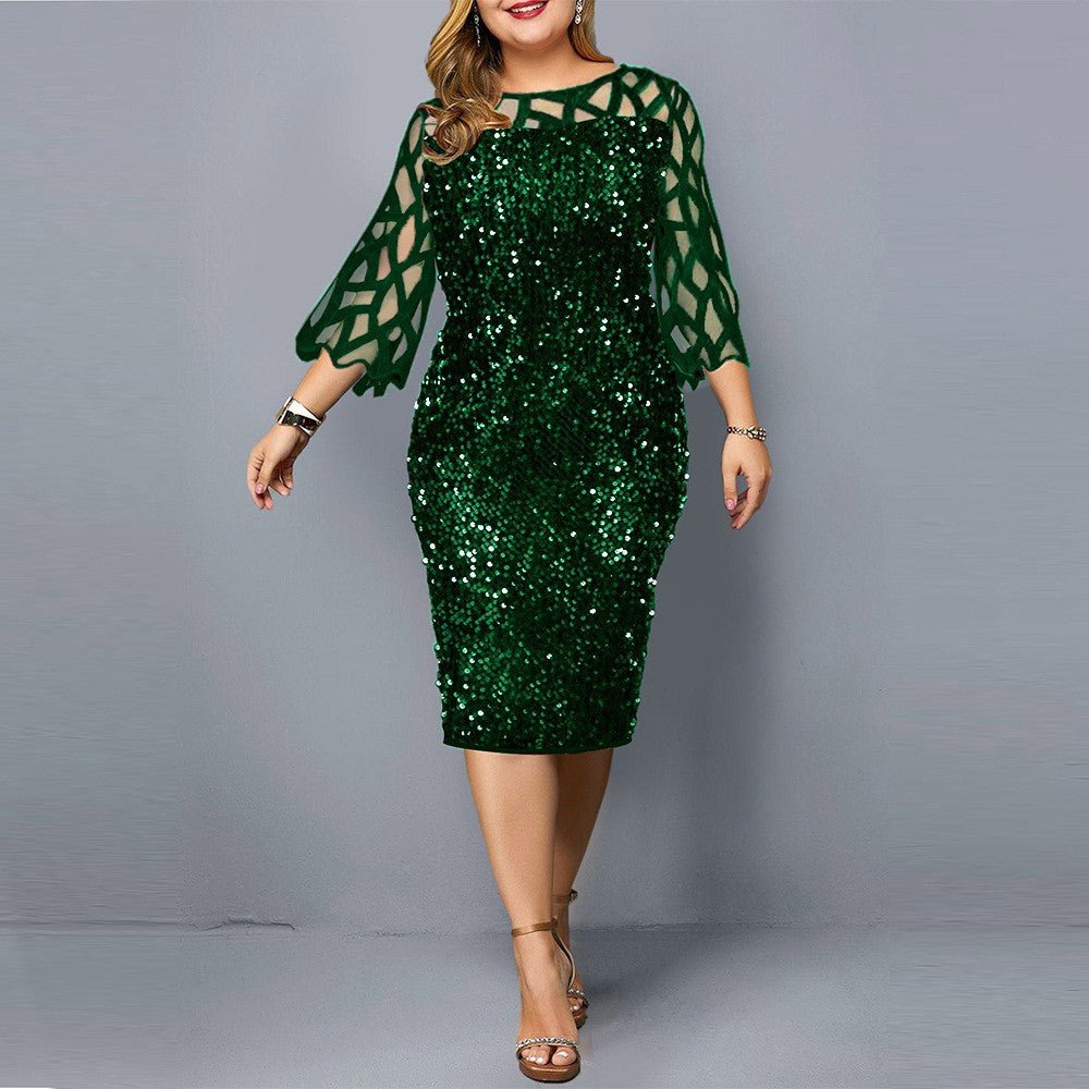 Robe ZHOU à sequins grande taille - Oyso - ma