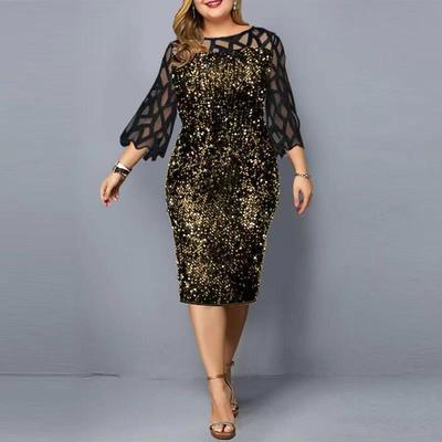 Robe ZHOU à sequins grande taille - Oyso - ma