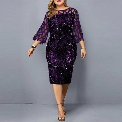 Robe ZHOU à sequins grande taille - Oyso - ma