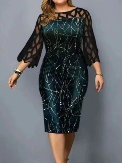 Robe ZHOU à sequins grande taille - Oyso - ma