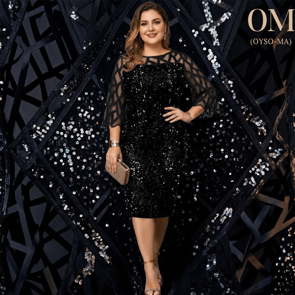 Robe ZHOU à sequins grande taille - Oyso - ma