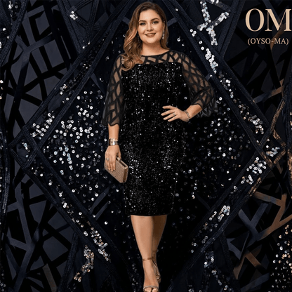 Robe ZHOU à sequins grande taille - Oyso - ma