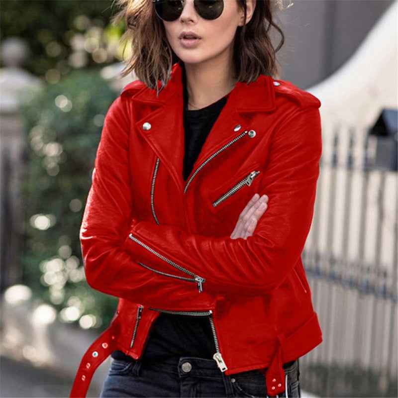 Veste en cuir courte pour femmes - Oyso - ma