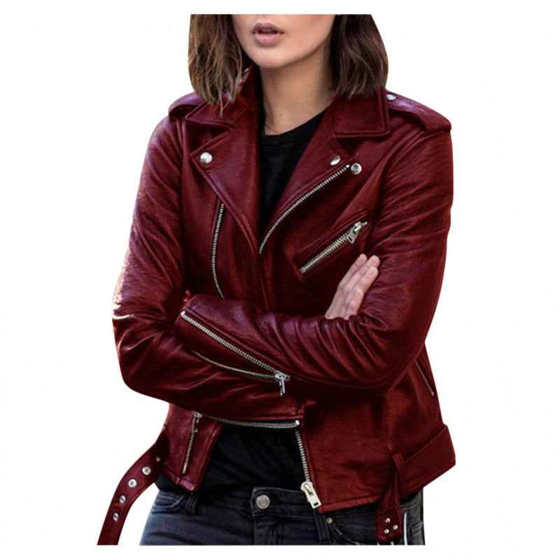 Veste en cuir courte pour femmes - Oyso - ma