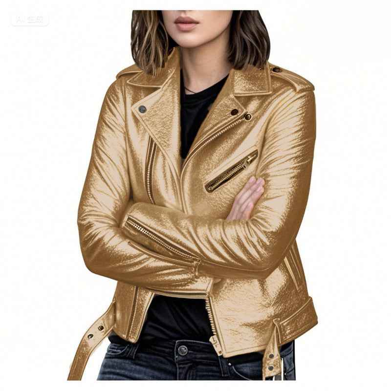 Veste en cuir courte pour femmes - Oyso - ma