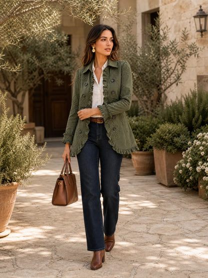 Blazer Volants & Plis Tendance